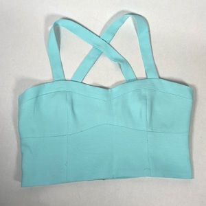 Bardot Turquoise crop Top Size 12